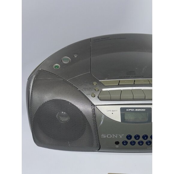 Sony Boombox CFD-S200 Portable CD Cassette Player AM FM Stereo Radio With Remote - Picture 2 of 15